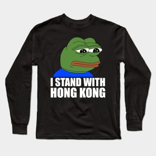 I Stand With Hong Kong - Pepe Long Sleeve T-Shirt